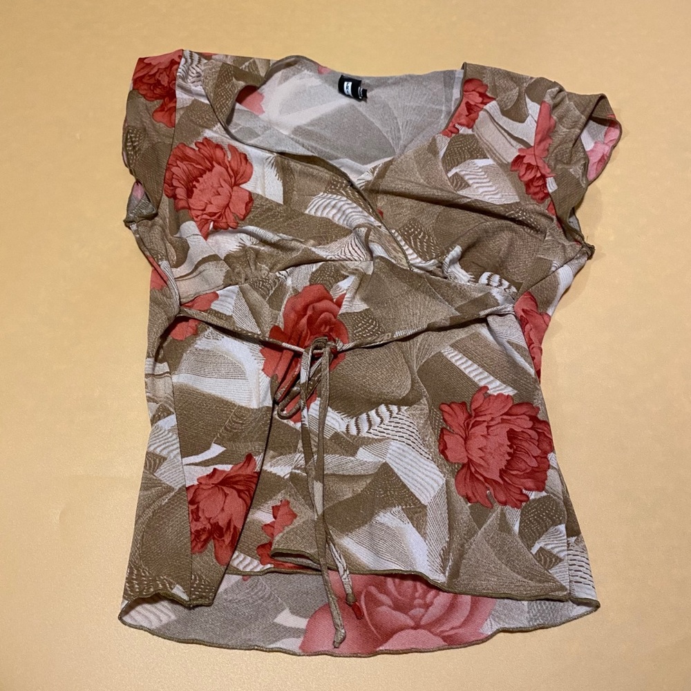 Prima Donna Waist Tie Floral Blouse